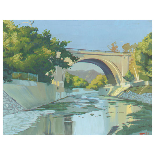 LA River at York Street Bridge