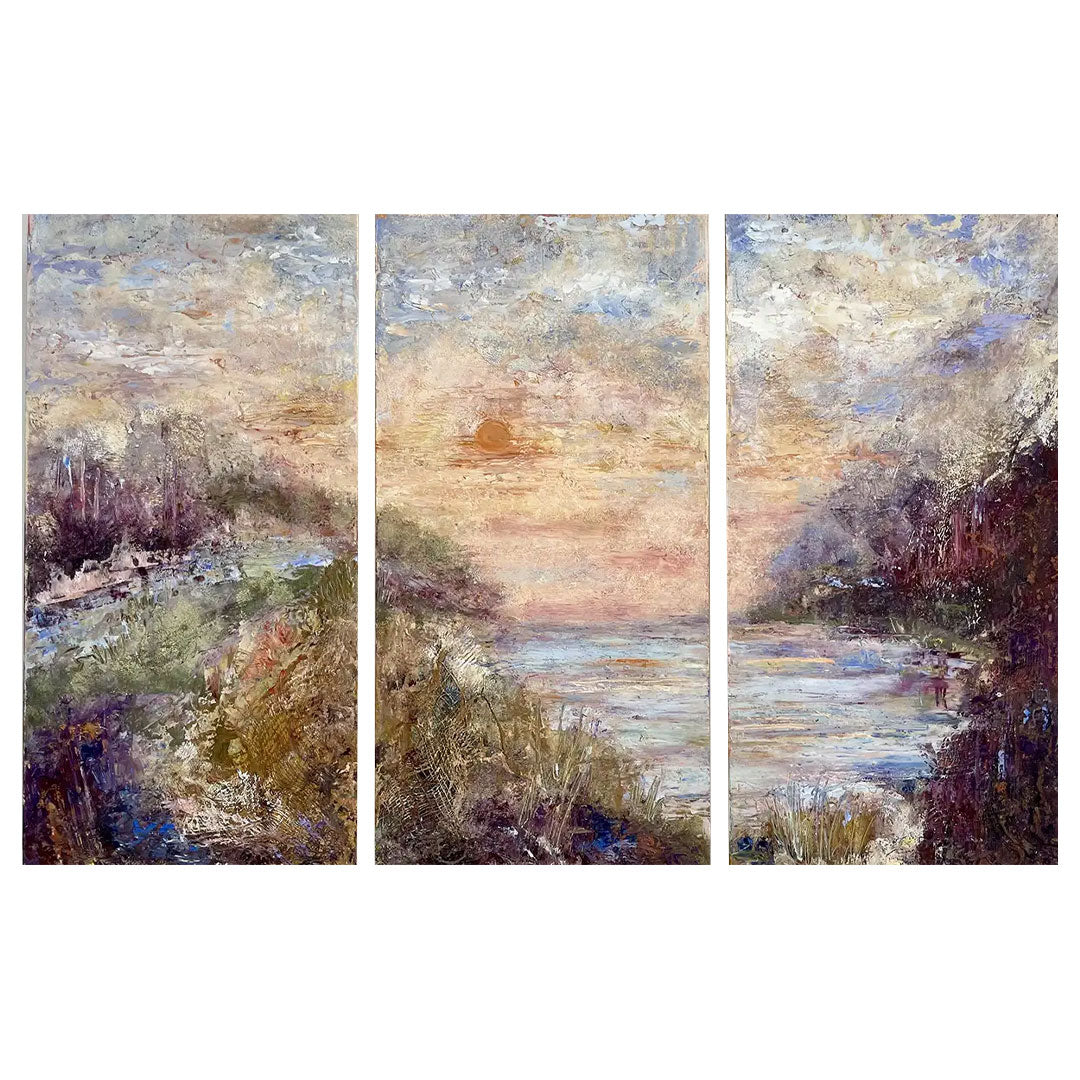 Morning Pond (Triptych)